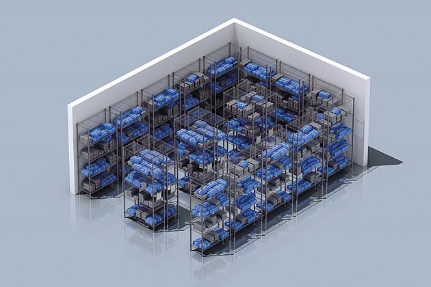 Magazzino a scaffalature statiche tradizionali